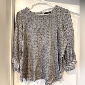 Adrianna Papell black and white 3/4 cuff sleeve size M